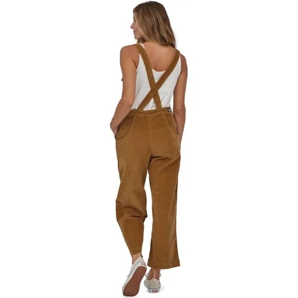 Patagonia Tan Stand Up Cropped Corduroy Overalls size 4 - Picture 2 of 10